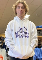 Champion TCU Horned Frogs Mens White Big Logo Long Sleeve Hoodie