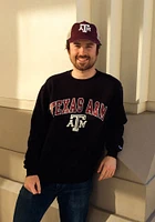 Champion Texas A&M Aggies Mens Black Arch Mascot Long Sleeve Crew Sweatshirt