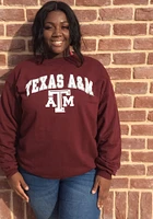 Champion Texas A&M Aggies Mens Maroon Arch Mascot Long Sleeve Crew Sweatshirt