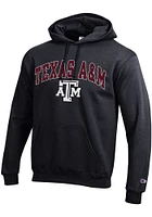 Champion Texas A&M Aggies Mens Black Arch Mascot Long Sleeve Hoodie