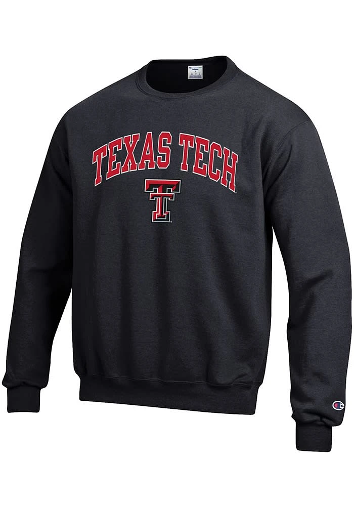 Champion Texas Tech Red Raiders Mens Arch Mascot Long Sleeve Crew Sweatshirt