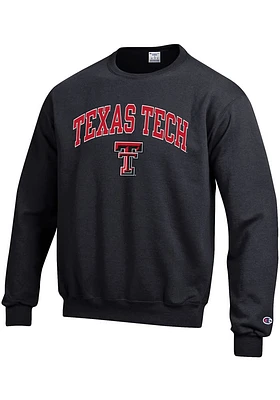 Champion Texas Tech Red Raiders Mens Arch Mascot Long Sleeve Crew Sweatshirt