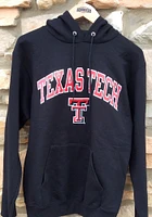 Champion Texas Tech Red Raiders Mens Arch Mascot Long Sleeve Hoodie