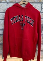 Champion Texas Tech Red Raiders Mens Arch Mascot Long Sleeve Hoodie