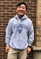 Champion Villanova Wildcats Mens Arch Mascot Long Sleeve Hoodie