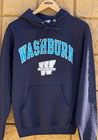 Champion Washburn Ichabods Mens Navy Blue Arch Mascot Long Sleeve Hoodie