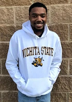 Champion Wichita State Shockers Mens Arch Mascot Long Sleeve Hoodie