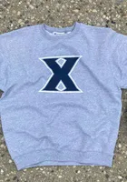 Champion Xavier Musketeers Mens Grey Big Logo Long Sleeve Crew Sweatshirt