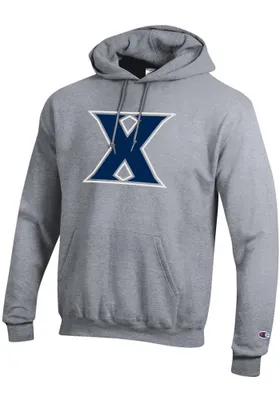 Champion Xavier Musketeers Mens Grey Big Logo Long Sleeve Hoodie