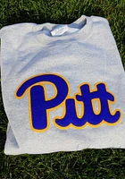 Champion Pitt Panthers Mens Grey Logo Long Sleeve Crew Sweatshirt