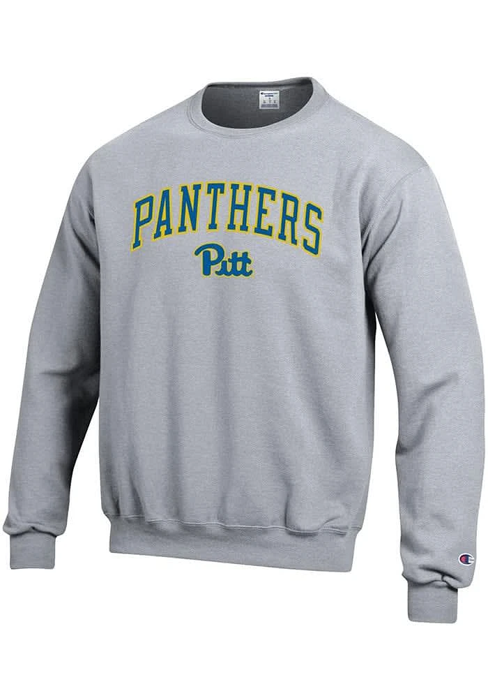 Champion Pitt Panthers Mens Arch Mascot Long Sleeve Crew Sweatshirt