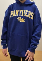 Champion Pitt Panthers Mens Blue Arch Wordmark Long Sleeve Hoodie