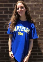 Champion Pitt Panthers Blue Arch Mascot Short Sleeve T Shirt