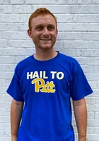 Champion Pitt Panthers Blue Hail to Wordmark Short Sleeve T Shirt