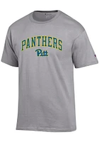 Champion Pitt Panthers Grey Arch Mascot Wordmark Short Sleeve T Shirt