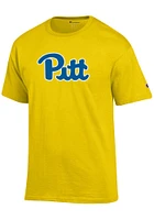 Champion Pitt Panthers Gold Logo Short Sleeve T Shirt