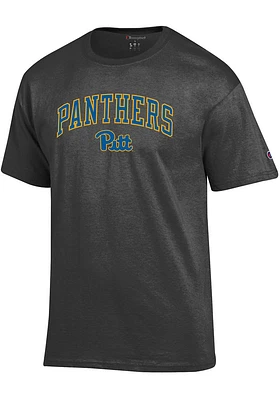Champion Pitt Panthers Charcoal Arch Mascot Short Sleeve T Shirt