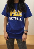Champion Pitt Panthers Blue Logo Football Short Sleeve T Shirt