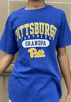 Champion Pitt Panthers Blue Wordmark Grandpa Short Sleeve T Shirt