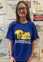 Champion Pitt Panthers Blue Wordmark Basketball Short Sleeve T Shirt