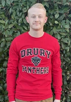 Champion Drury Panthers Red No1 Design Long Sleeve T Shirt