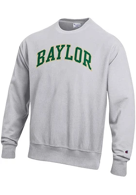 Champion Baylor Bears Mens Grey Reverse Weave Long Sleeve Crew Sweatshirt