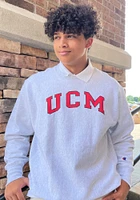 Champion Central Missouri Mules Mens Grey Reverse Weave Long Sleeve Crew Sweatshirt