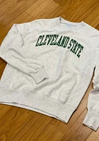 Champion Cleveland State Vikings Mens Grey Reverse Weave Long Sleeve Crew Sweatshirt