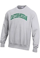 Champion Eastern Michigan Eagles Mens Grey Reverse Weave Long Sleeve Crew Sweatshirt