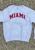 Champion Miami RedHawks Mens Reverse Weave Long Sleeve Crew Sweatshirt