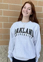 Champion Oakland University Golden Grizzlies Mens Grey Reverse Weave Long Sleeve Crew Sweatshirt