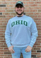 Champion Ohio Bobcats Mens Grey Reverse Weave Long Sleeve Crew Sweatshirt