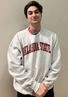 Champion Oklahoma State Cowboys Mens Grey Reverse Weave Long Sleeve Crew Sweatshirt