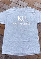 Champion Kansas Jayhawks Grey School Of Journalism Short Sleeve T Shirt