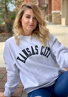 Champion Kansas City Mens Grey Wordmark Long Sleeve Crew Sweatshirt
