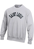 Champion St Louis Mens Grey Wordmark Long Sleeve Crew Sweatshirt