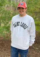 Champion St Louis Mens Grey Wordmark Long Sleeve Crew Sweatshirt