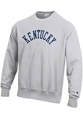 Champion Kentucky Mens Grey Wordmark Long Sleeve Crew Sweatshirt
