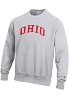 Ohio Mens Wordmark Long Sleeve Crew Sweatshirt