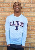 Champion Illinois Fighting Illini White Sleeve Long T Shirt
