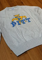 Champion Pitt Panthers Mens Grey Vault Reverse Weave Long Sleeve Crew Sweatshirt