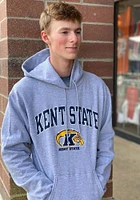 Champion Kent State Golden Flashes Mens Grey Powerblend Arch Mascot Long Sleeve Hoodie