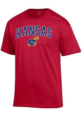 Champion Kansas Jayhawks Arch Mascot Short Sleeve T Shirt