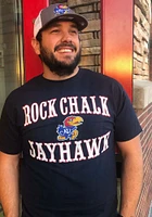 Champion Kansas Jayhawks Navy Blue Circus Slogan Short Sleeve T Shirt