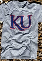 Champion Kansas Jayhawks Grey Front/Back Short Sleeve T Shirt