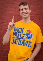 Champion Kansas Jayhawks Gold Slogan Short Sleeve T Shirt