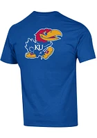 Champion Kansas Jayhawks Blue Rally Loud Short Sleeve T Shirt