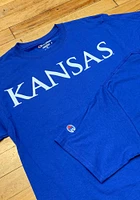 Champion Kansas Jayhawks Blue Rally Loud Short Sleeve T Shirt