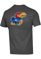 Champion Kansas Jayhawks Charcoal Rally Loud Short Sleeve T Shirt