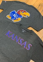 Champion Kansas Jayhawks Charcoal Rally Loud Short Sleeve T Shirt